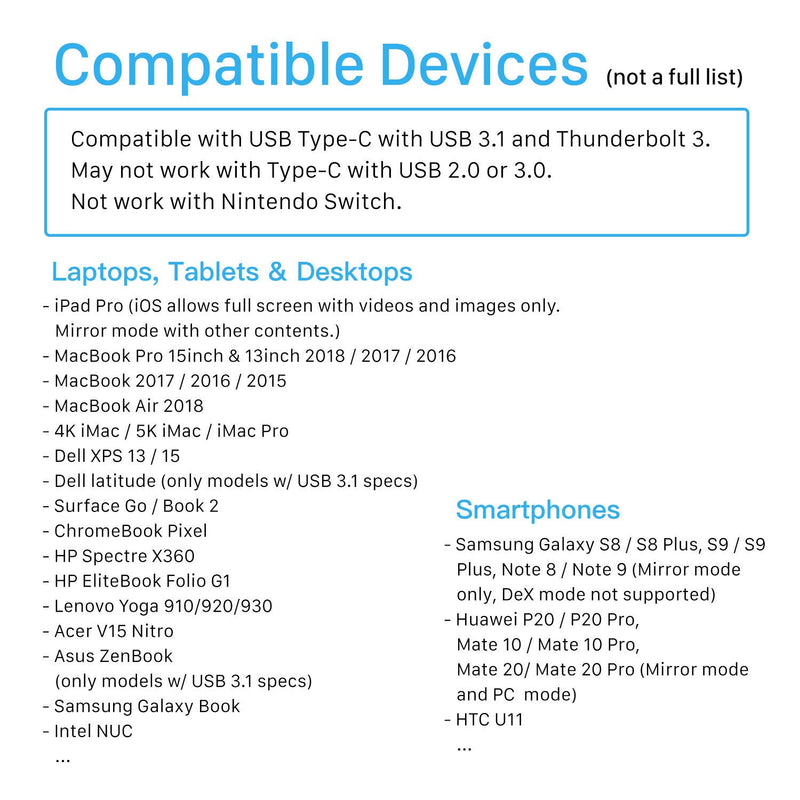 USB C to HDMI Adatper - 4K 60Hz - 24K Gold Plated Connectors, USB 3.1 & Thunderbolt 3 Compatible with MacBook Pro, iPad Pro, iMac 4K / 5K / Pro, Surface Book 2 Samsung S8 S9 Note 8 9 - LeoForward Australia