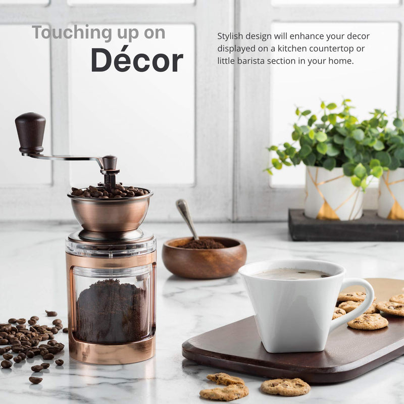  [AUSTRALIA] - MITBAK Manual Coffee Grinder With Adjustable Settings| Sleek Hand Coffee Bean Burr Mill Great for French Press, Turkish, Espresso & More | Premium Coffee Gadgets are an Excellent Coffee Lover Gift Idea