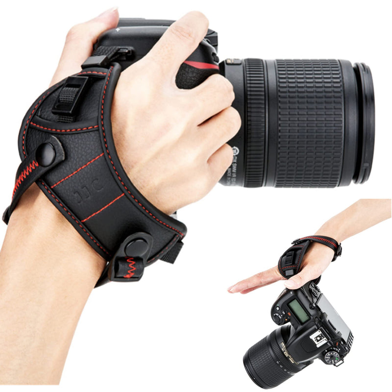  [AUSTRALIA] - Widen DSLR Camera Wrist Hand Strap Grip with Quick Release Tripod Plate for Canon EOS R3 R5C R5 C R6 R RP 90D 80D 77D 70D 4000D Rebel T7 T8i T7i T6i SL3 SL2 5D Mark IV III 5DM4 5Ds 5DsR 7D 6D Mark II Red Stitch