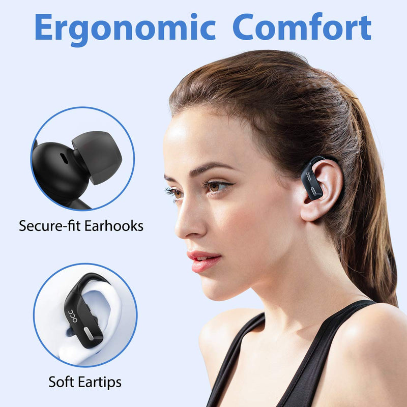  [AUSTRALIA] - Wireless Earbuds occiam Bluetooth Headphones 48H Play Back Earphones in Ear Waterproof with Microphone LED Display for Sports Running Workout Black