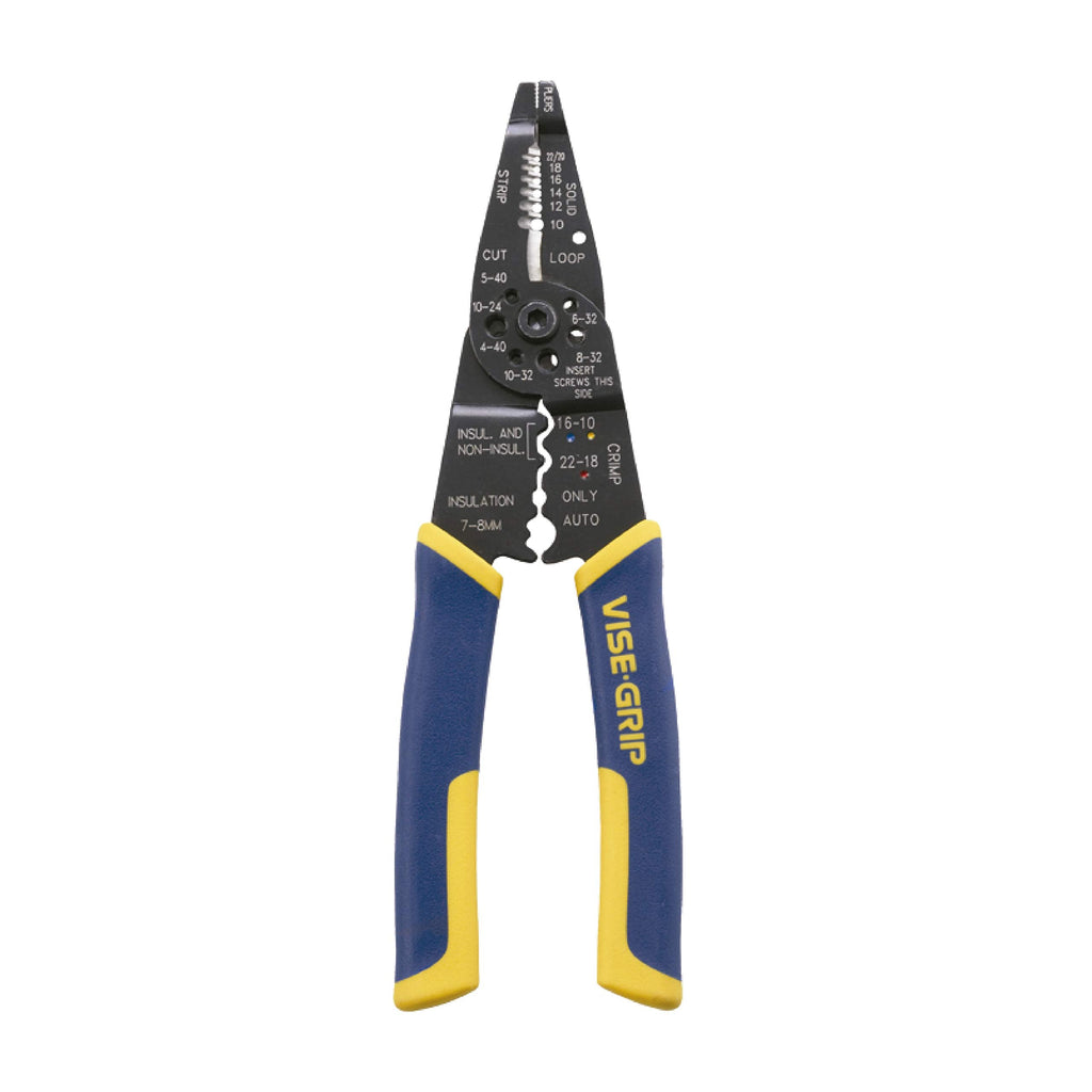  [AUSTRALIA] - IRWIN Vise-Grip Wire Stripping Tool / Wire Cutter, 8-Inch (2078309), Multicolor