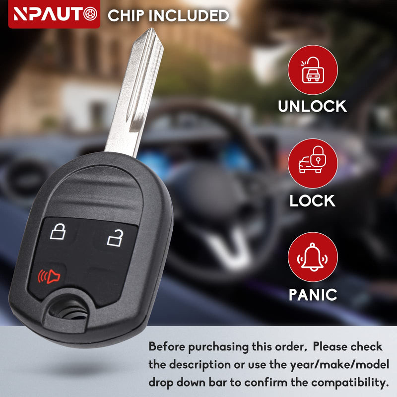  [AUSTRALIA] - NPAUTO Key Fob Replacement, Fits for Ford F-150 F-250 F-350 2004-2016 | Explorer 2001-2015 | Edge Escape Ranger Fusion Econoline Mercury Flex & More - Keyless Entry Remote Car Key Fobs CWTWB1U793