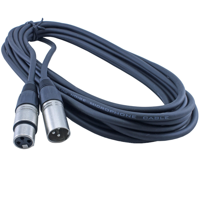  [AUSTRALIA] - 2 Pack 20 Foot Low Z Male to Female 3 Pin XLR Mic Microphone Cable