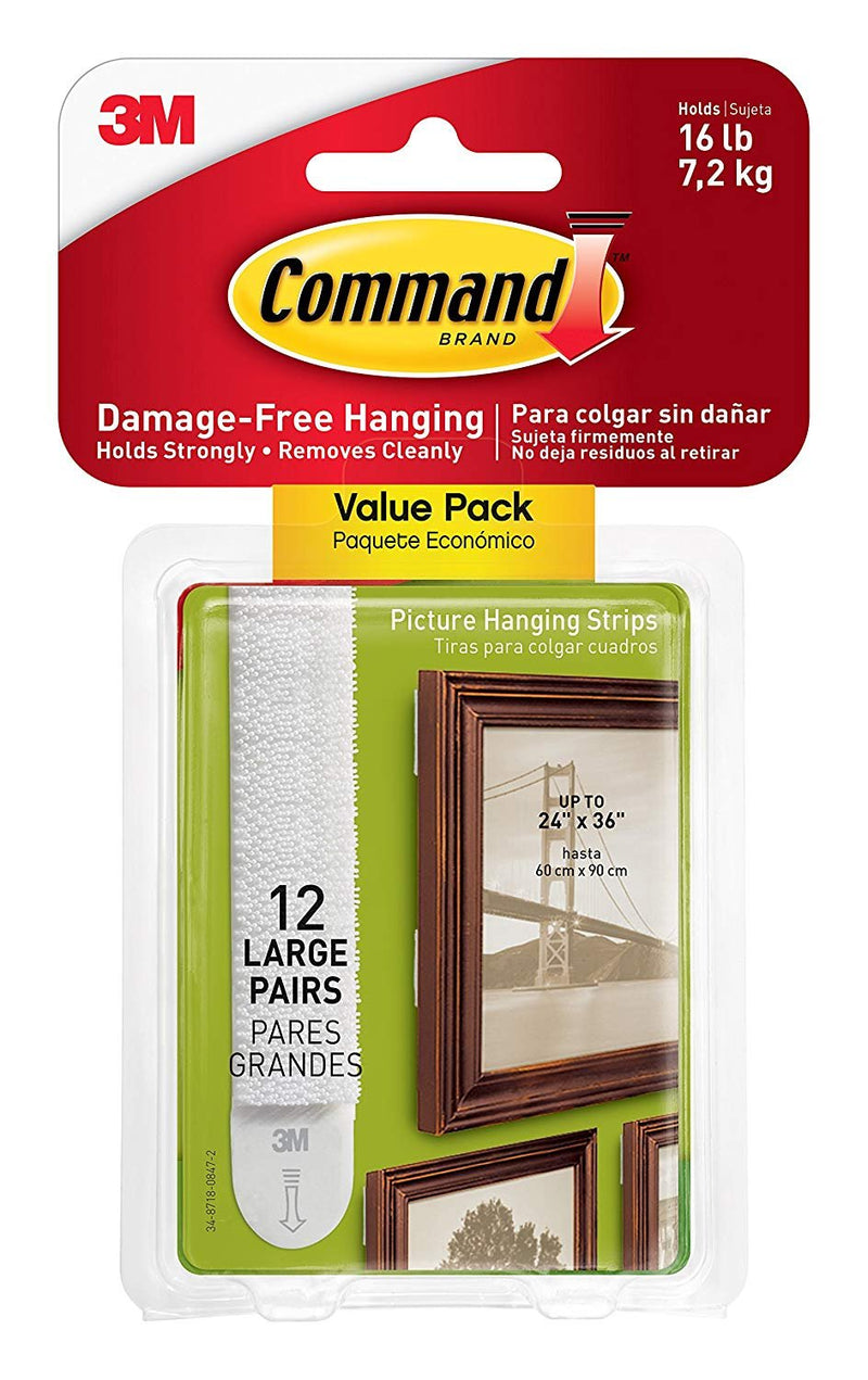  [AUSTRALIA] - Command Picture & Frame Hanging Strips T9VXM, 12 Pairs