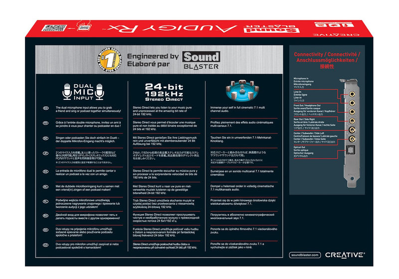  [AUSTRALIA] - Creative Sound Blaster Audigy PCIe RX 7.1 Sound Card with High Performance Headphone Amp
