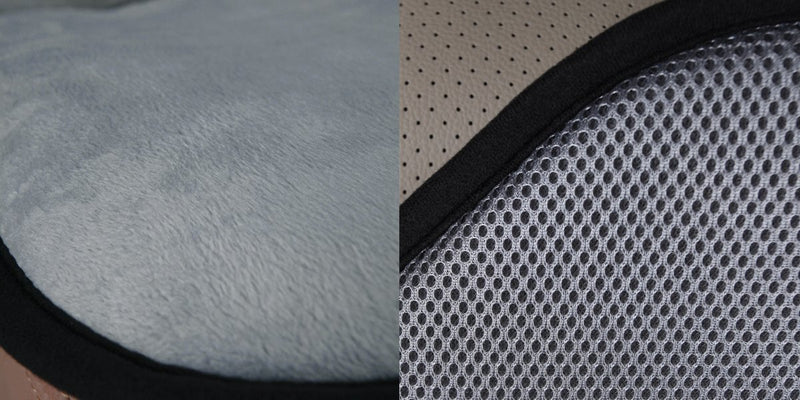  [AUSTRALIA] - Leader Accessories Universal Car Seat Covers Cushion Grey for Truck SUV Multi-Function Double Sides Front Seat Protector for Summer Winter