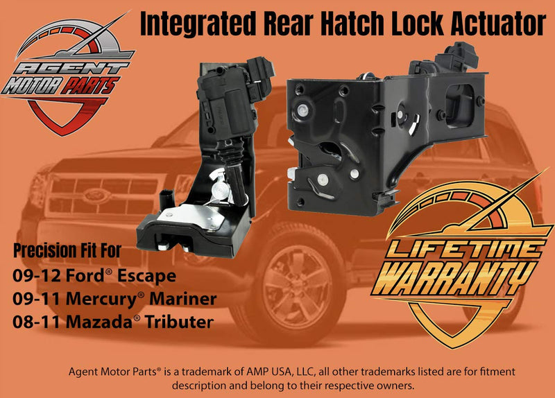  [AUSTRALIA] - Rear Liftgate Door Lock Actuator - Replacement Tailgate Latch Assembly - Replaces 9L8Z-7843150-B, 937-663, 9L8Z843150B, 937663 - Fits Ford Escape, Mercury Mariner and Mazda Tribute Years 2008-2012