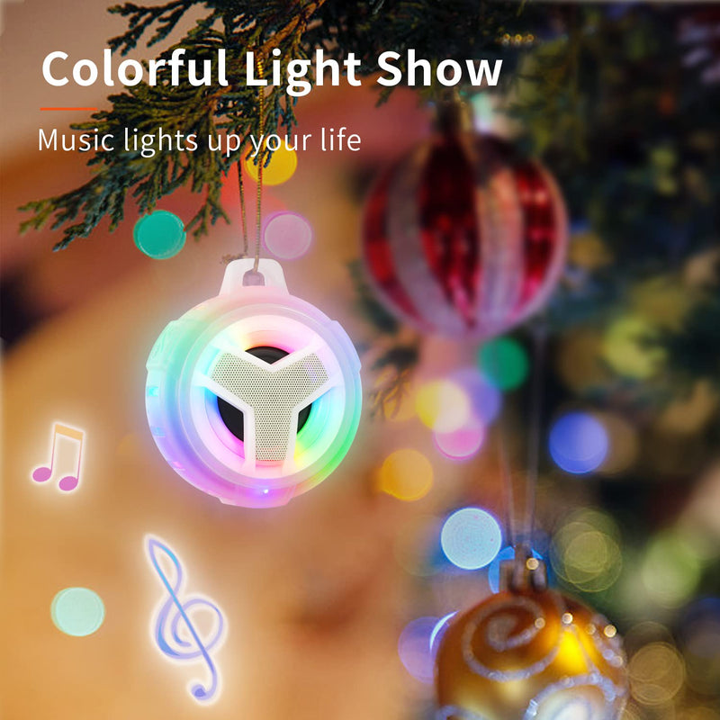  [AUSTRALIA] - EBODA Bluetooth Shower Speaker, Portable Bluetooth Speakers, IP67 Waterproof Wireless Speaker with LED Light, 2000mAh, True Wireless Stereo, for Men and Women, Unique Music Gifts Crystal