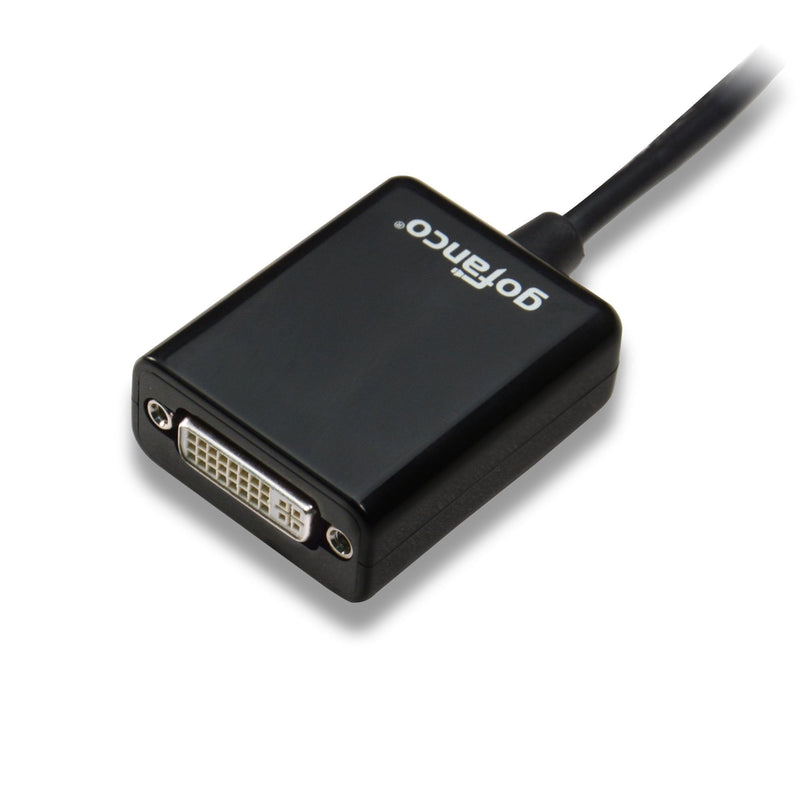  [AUSTRALIA] - gofanco Mini DisplayPort to DVI Adapter - Black Thunderbolt Compatible Male to Female – for MacBook, Mac Mini, Microsoft Surface Pro, Google Chromebook Pixel, and Laptops with a Mini DisplayPort