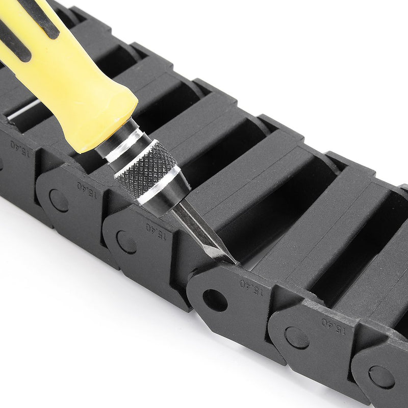  [AUSTRALIA] - uxcell R28 15mm x 40mm (InnerHInnerW) Black Plastic Wire Carrier Cable Drag Chain 1M Length for CNC