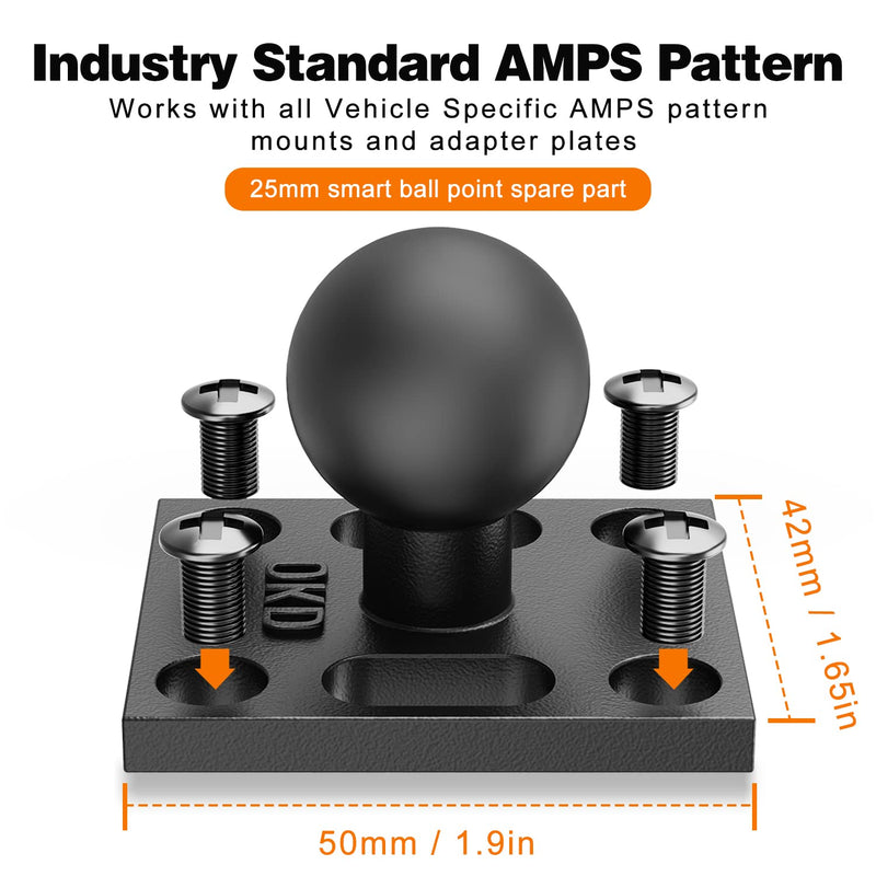 [AUSTRALIA] - Heavy Duty Tablet Holder Mount-Jubor Drill Base iPad Car Stand Holder for 6.1" - 13" Tablets for Car/Truck/Commercial Vehicles Dashboard/Wall/Desk, Compatible with iPad Mini/Pro 12.9, Samsung Galaxy