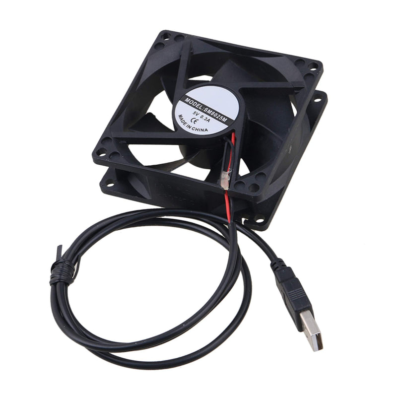  [AUSTRALIA] - RDEXP Black 5V USB Power Silent Computer Cooling Fan for Computer Case CPU Cooler