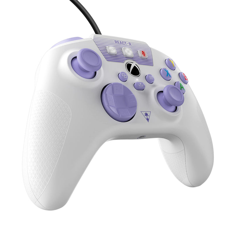  [AUSTRALIA] - Turtle Beach REACT-R Controller Wired Game Controller – Licensed for Xbox Series X & Xbox Series S, Xbox One & Windows – Audio Controls, Mappable Buttons, Textured Grips - White/Purple REACT-R Controller White/Purple