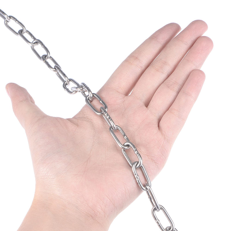  [AUSTRALIA] - uxcell Proof Coil Chain 2 Meter 2.5mm Thick, Zinc Plated 304 Stainless Steel for Clothes Hanging Guardrail