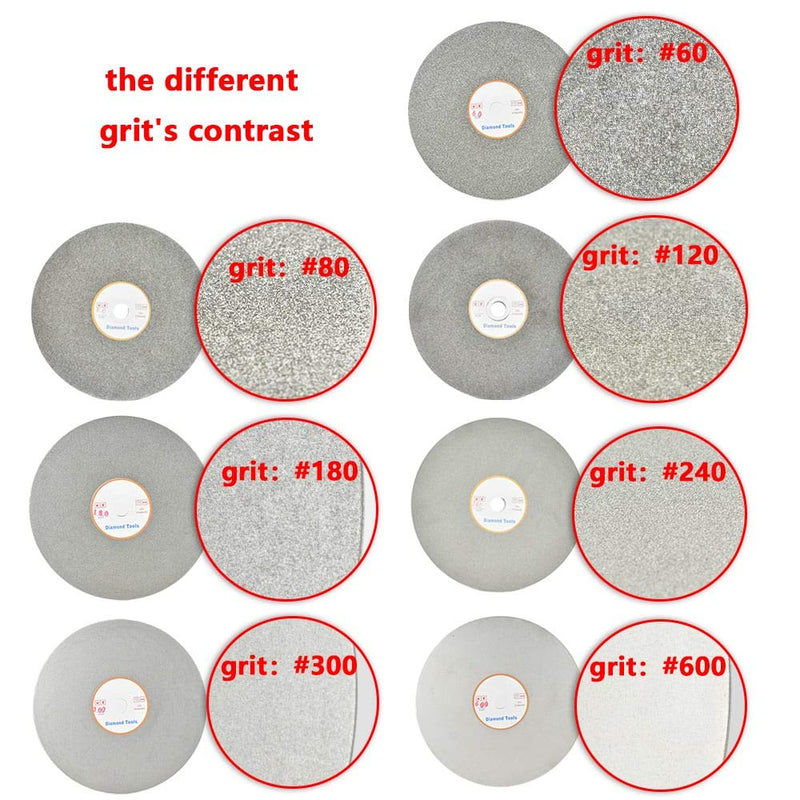  [AUSTRALIA] - SCOTTCHEN Diamond Flat Lap Wheel 6" x 1/2" Arbor Grinding Sanding Disc Lapping Polishing Disc-80 Grit 80 Grit