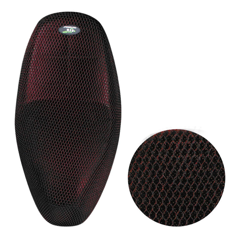  [AUSTRALIA] - uxcell Motorcycle Moped Seat Cover Cap Breathable Net Cushion Black Red Polyester 3D Spacer Mesh Fabric