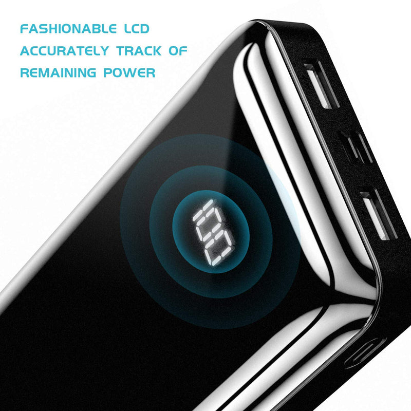 Bextoo Portable Charger Power Bank 30000mAh, Huge Capacity External Battery 2 USB Output & Input Ports USB-C Fast Charging Battery Pack Charger for Laptop Smart Phone Black - LeoForward Australia