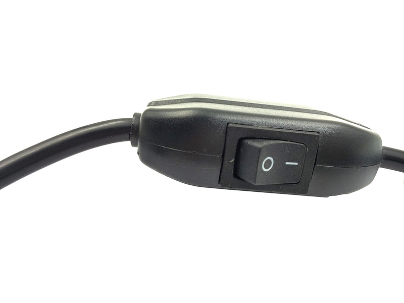 Duttek Power Cord with Switch, PC Power Cord Inline Switch IEC 320 Mains Power C14 to C13 Male to Female Power Extension Cord Cable with Switch Standard Computer to PDU 30CM/1FT - LeoForward Australia