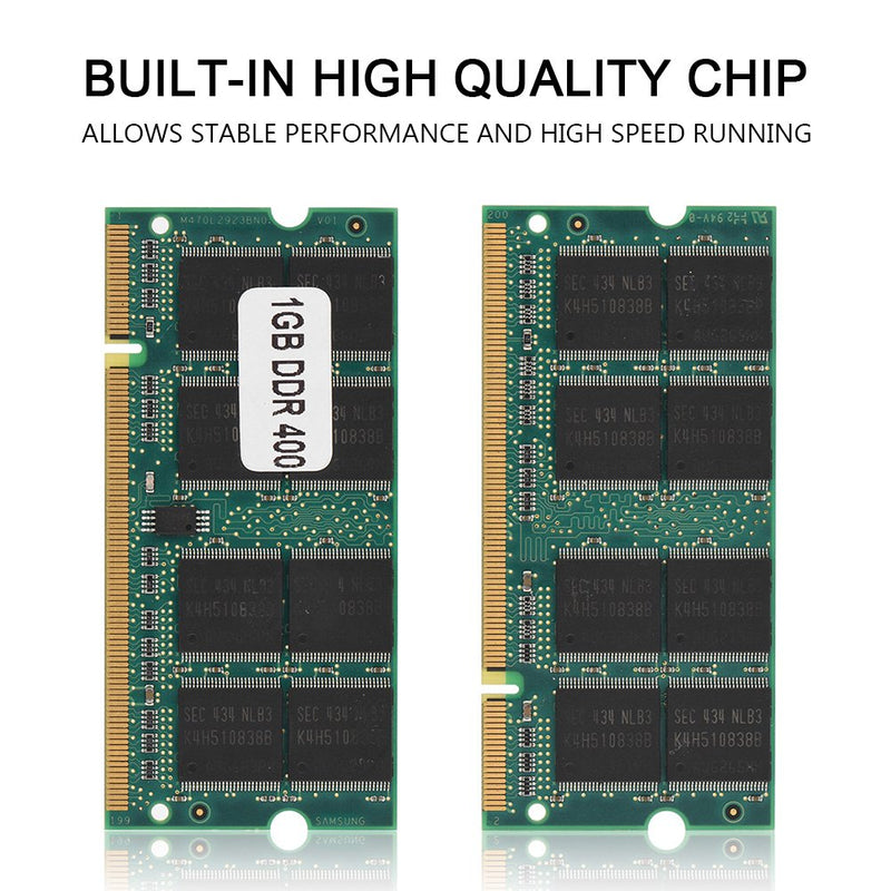  [AUSTRALIA] - Richer-R Memory Ram,200 Pin Mini DDR1 1GB 400MHz PC3200 Memory Ram Circuit Module Board Chip for Laptop