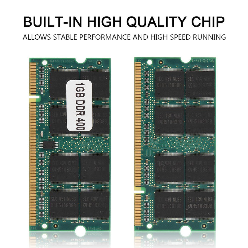  [AUSTRALIA] - Bewinner DDR Laptop RAM, 200Pin Mini DDR1 1GB 400Mhz PC3200 Memory RAM,Suitable for PC3200 DDR1 400 Memory Laptop,Provides Better Performance and Less Consumption