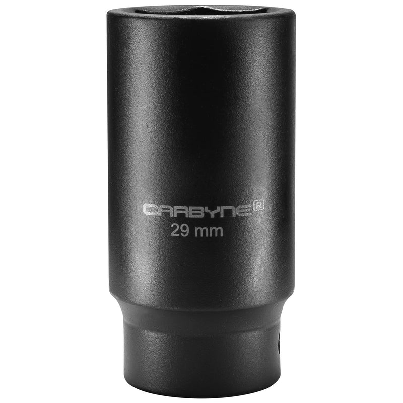  [AUSTRALIA] - CARBYNE 1/2-Inch Drive 29 mm Deep Impact Socket, 6-Point | Chrome Molybdenum Steel | Axle Nut Socket