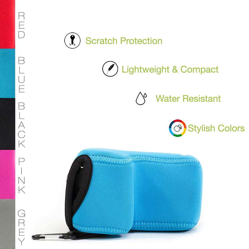  [AUSTRALIA] - MegaGear Ultra Light Neoprene Camera Case Compatible with Sony Alpha A6400, A6500 (up to 16-70mm Lens) Blue