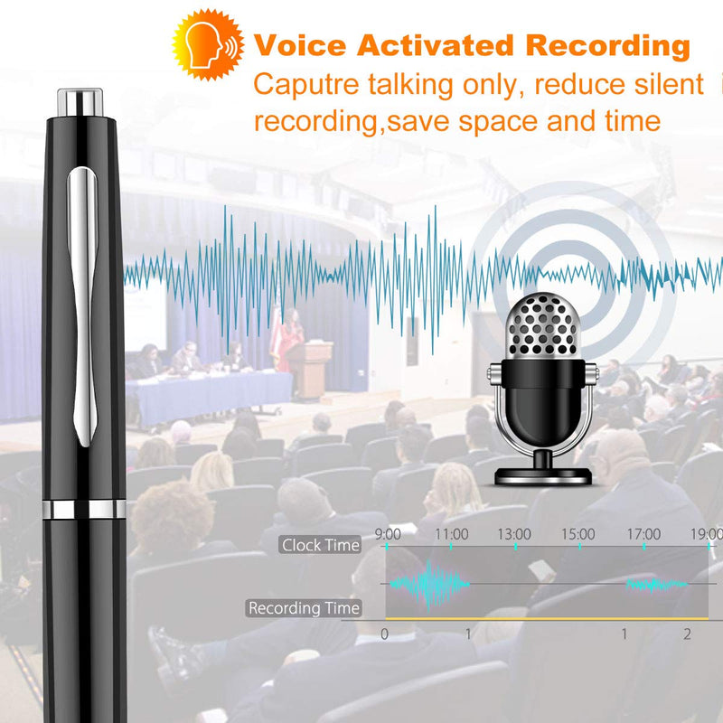  [AUSTRALIA] - 64GB Digital Voice Recorder - Voice Activated Recorder with Playback, Audio Recording Device for Lectures Meetings, USB Dictaphone Sound Tape Recorder MP3 64G