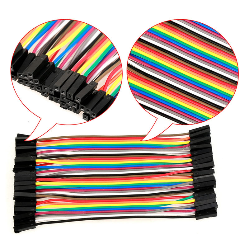  [AUSTRALIA] - Dupont Wires, 5PCS Wire Colorful 10Cm Jumper Wire Cable F2F Jumper Femmina 5Cm Breadboard Jumper Wires 40 Pin Wire Female to Female Ribbon Cable