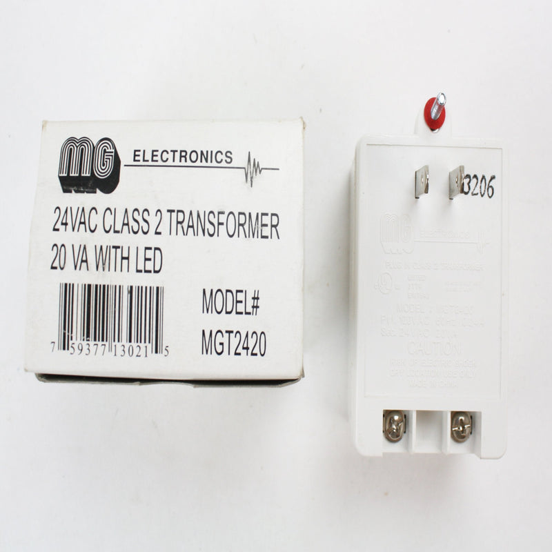 [AUSTRALIA] - MG ELECTRONICS MGT2420 TRANSFORMER,24VAC 20VA UL APPROVED