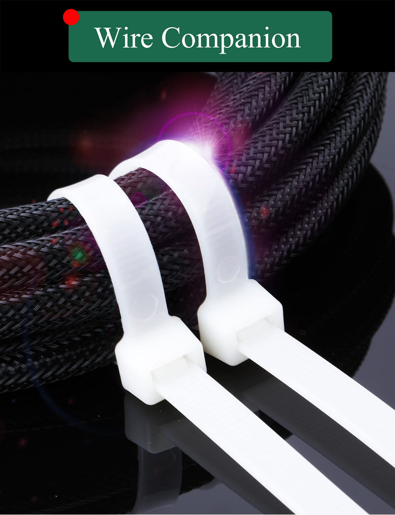  [AUSTRALIA] - BAI LAN HEI 100pcs 16-Inch UV Resistant White Cable Zip Ties, Heavy Duty Premium Plastic Wire Ties, Self-Locking Nylon Wire Ties for Indoor and Outdoor 16''