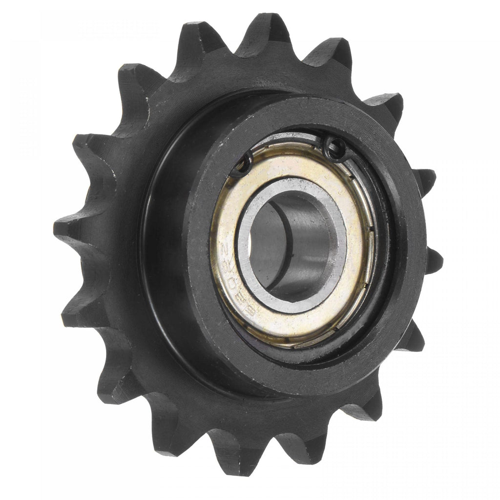  [AUSTRALIA] - uxcell #40 Chain Idler Sprocket, 15mm Bore 1/2" Pitch 16 Tooth Tensioner, Black Oxide Finished C45 Carbon Steel with Insert Double Bearing for ISO 08A Chains