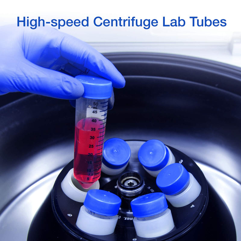 Conical Centrifuge Tubes 50mL, 25Pcs EO Sterile Polypropylene Leak-Proof Screw Caps, Plastic Graduated and Write Marks Lab Test Container, Non-pyrogenic, DNase/RNase Free, Human DNA-Free 50mL-25Pcs - LeoForward Australia