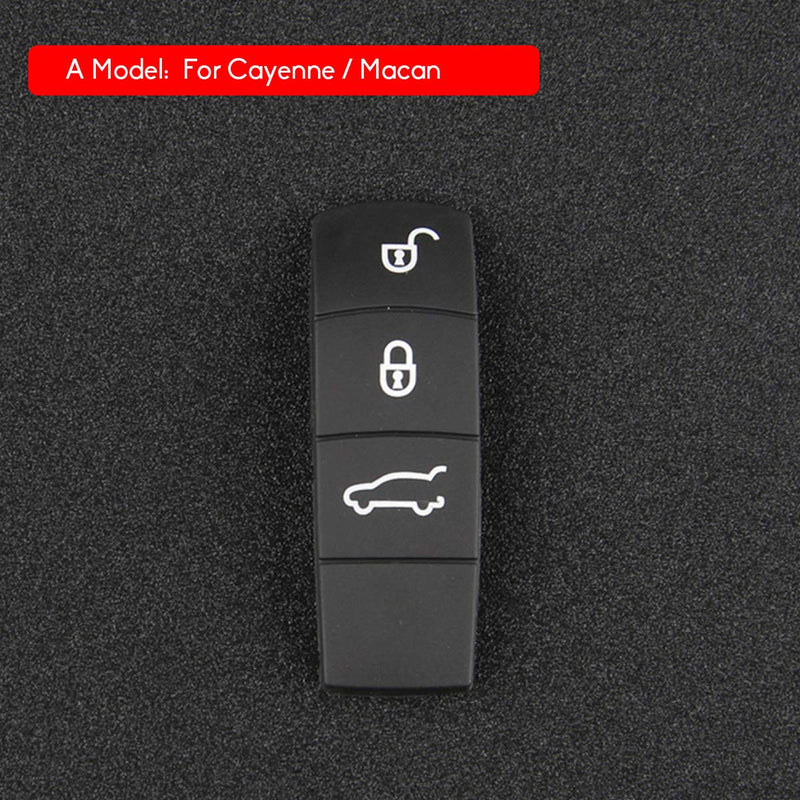  [AUSTRALIA] - Remote Key Button Cover Compatible with Porsche, Jaronx Key Fob Center Button Rubber Protectors Keyless Entry Button Skin Jacket (Compatible with:Porsche Cayenne/Manca) Fit Cayenne/Manca