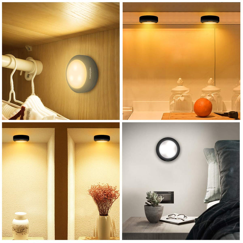 HOLKPOILOT Puck Lights with Remote Control, LED Under Cabinet Lights,Under Counter Light Battery Operated, Closet Light Dimmable,Wireless Under Cabinet Lighting, Stick On Lights(1PACK) 1pack - LeoForward Australia