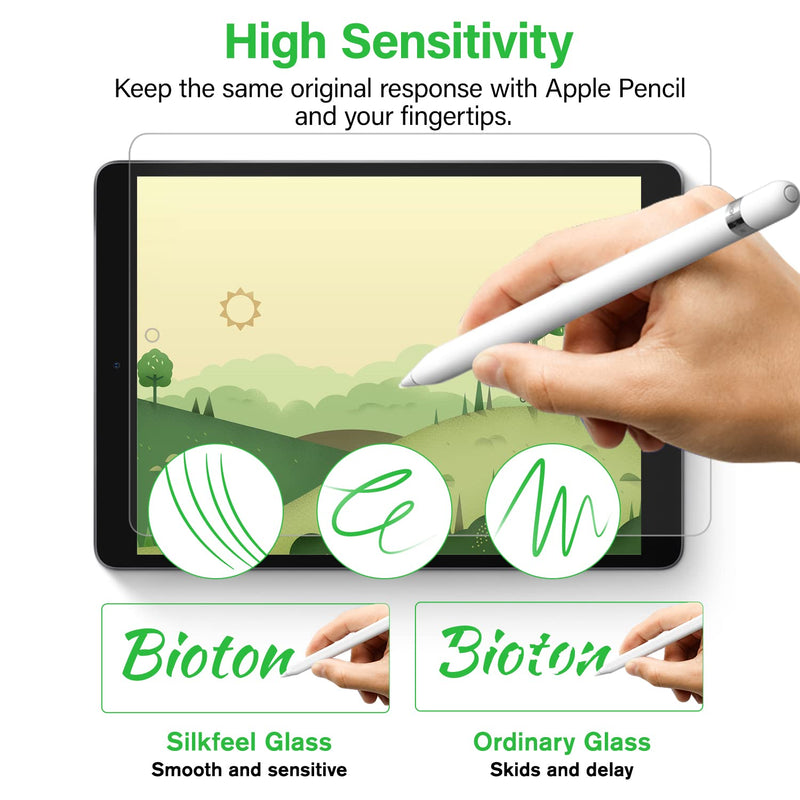  [AUSTRALIA] - Bioton Silkfeel Glass Screen Protector Compatible with iPad 9th Generation/iPad 8th Generation/iPad 7th Generation (iPad 10.2 Inch) [Auto-Alignment Tool] [Tempered Glass] [EZ Kit] 10.2"
