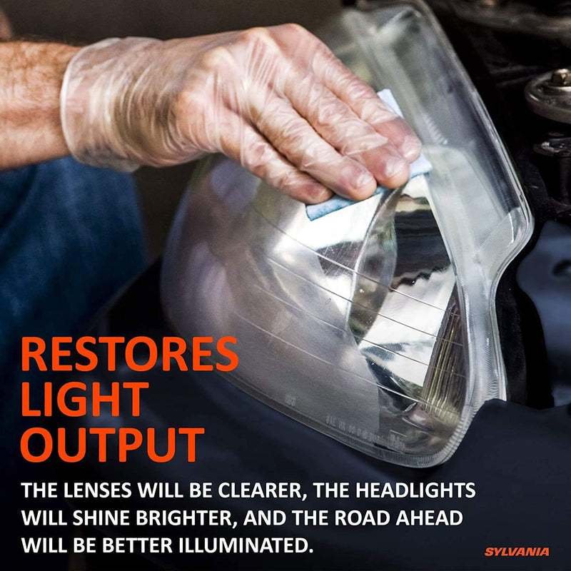 SYLVANIA - Headlight Restoration Kit - 3 Easy Steps to Restore Sun Damaged Headlights with Exclusive UV Block Clear Coat, Light Output and Beam Pattern Restored, Long Lasting Protection Complete Kit - LeoForward Australia