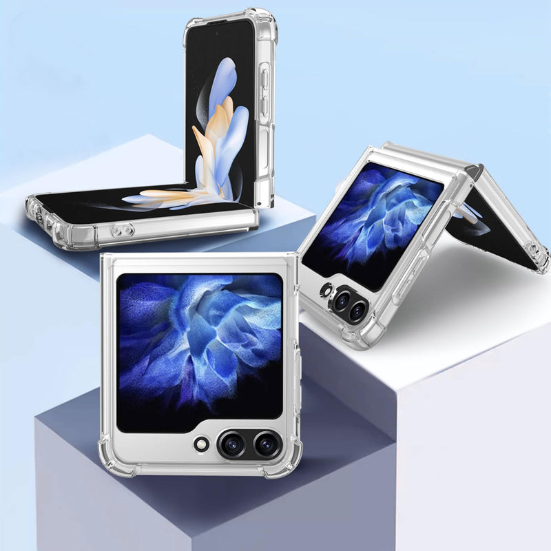  [AUSTRALIA] - HOYZNBI Clear Magnetic Case for Samsung Galaxy Z Flip 5 [Compatible with MagSafe Accessory] Slim Shockproof Mag-Safe Case Anti-Yellow Transparent Phone Cover for Samsung Z Flip 5 5G