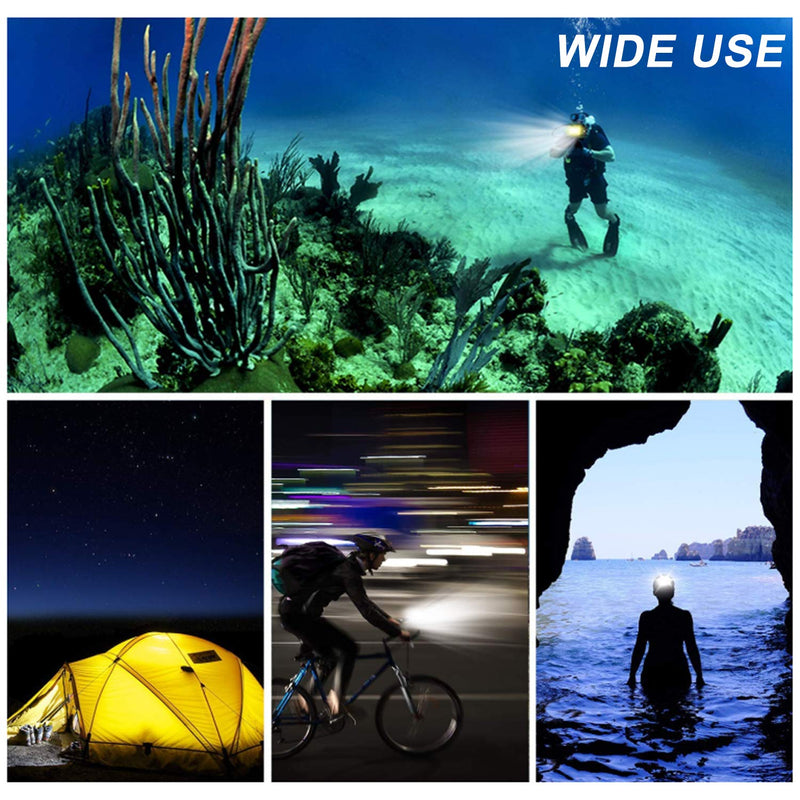 [AUSTRALIA] - Underwater Lights Dive Light 147ft(45m), HONGDAK Diving Light High Power Dimmable Waterproof LED Video Fill Night Light for Hero 8 7 6 5 5S 4 4S 3+/3/2 SJCAM/Xiaoyi Action Cameras etc.