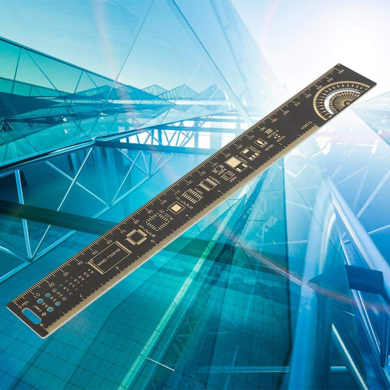  [AUSTRALIA] - PCB Ruler, Multifunctional Ruler Electronic Engineers Ruler 10 inch 25cm Printed Circuit Board Ruler