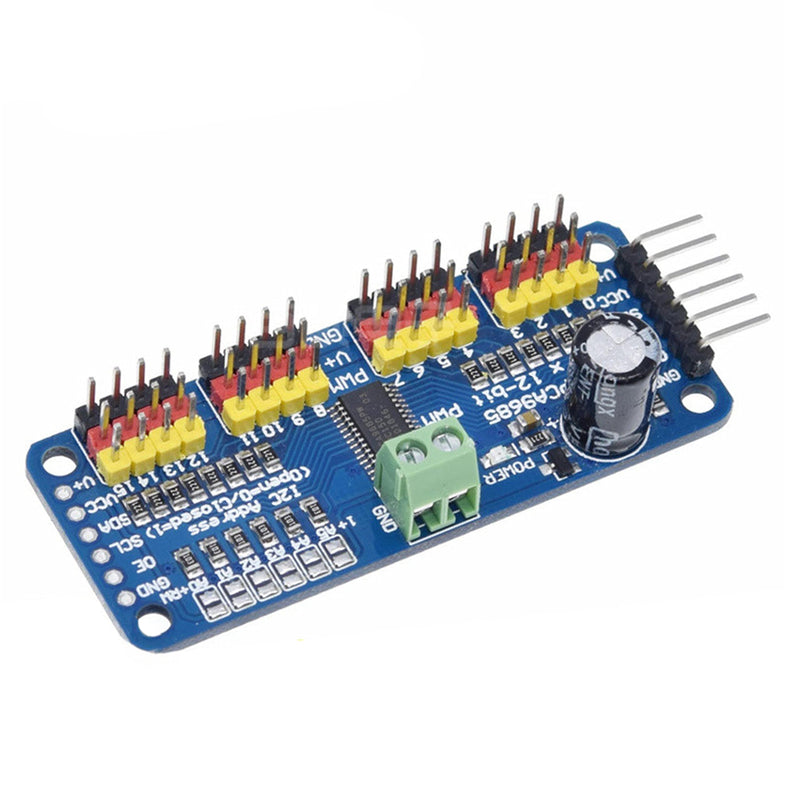  [AUSTRALIA] - #10Gtek# PCA9685 16 Channel 12-Bit PWM Servo Motor Board Module IIC for Arduino Robot or Raspberry pi PCA9685-PWM 1pc