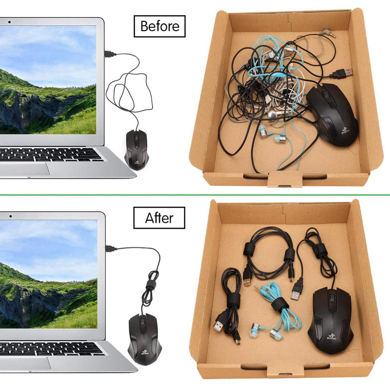  [AUSTRALIA] - 60PCS Reusable Cable Ties, Travel Wire & Cord Straps Organizer, Under Desk Cable Management for Computer/PC/Laptop/TV/Electronics, Black Nylon and 7 Inches in Length