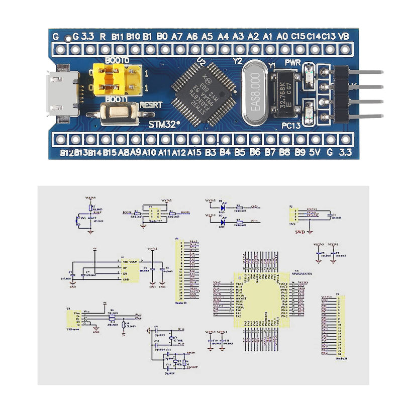  [AUSTRALIA] - Alinan 3pcs STM32F103C8T6 Minimum System Development Board with Imported Chip STM32 ARM Core Learning Board Module for Arduino