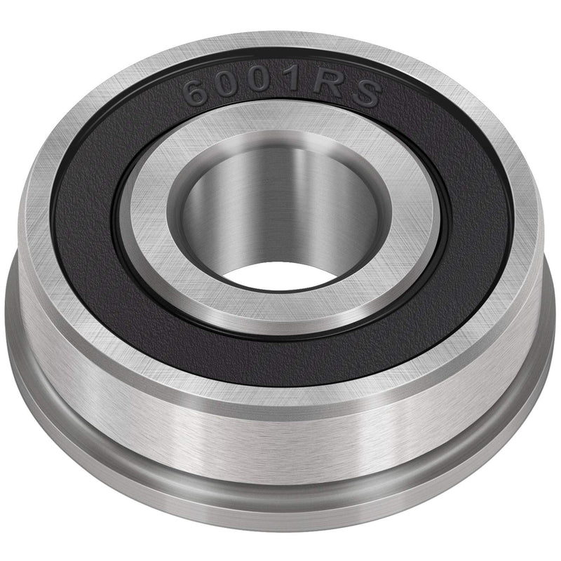  [AUSTRALIA] - Bonbo 10Pcs Flanged Ball Bearings 1/2" x 1-1/8" x 1/2" for Lawn Mower, Wheelbarrows, Carts & Hand Trucks Wheel Hub, Double Seal Deep Groove Ball Bearings 1/2" x 1-1/8" 10pcs