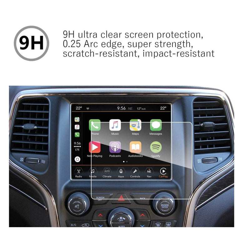 MBSIX Tempered Glass Screen Protector Compatible with 2020 Jeep Grand Cherokee 8.4 Inch Touch Screen,HD Clear,Scratch-Resistant,Anti Glare,Protecting Uconnect 8.4 Inch Screen - LeoForward Australia