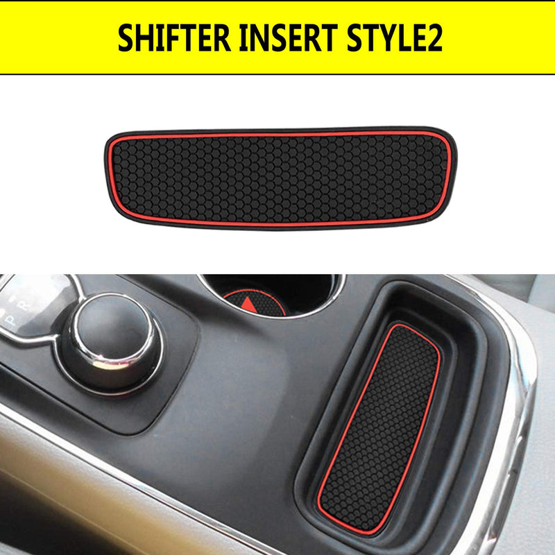  [AUSTRALIA] - 5pcs Custom Fit Cup Holder Insert & Center Console Liner Trim Mats for 2014 2015 2016 2017 2018 2019 Dodge Durango Non Slip Storage Bin Mat Trim