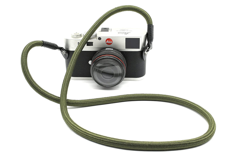  [AUSTRALIA] - Eorefo Camera Strap Vintage 100cm Nylon Climbing Rope Camera Neck Shoulder Strap for Micro Single and DSLR Camera.(Army Green) Army Green