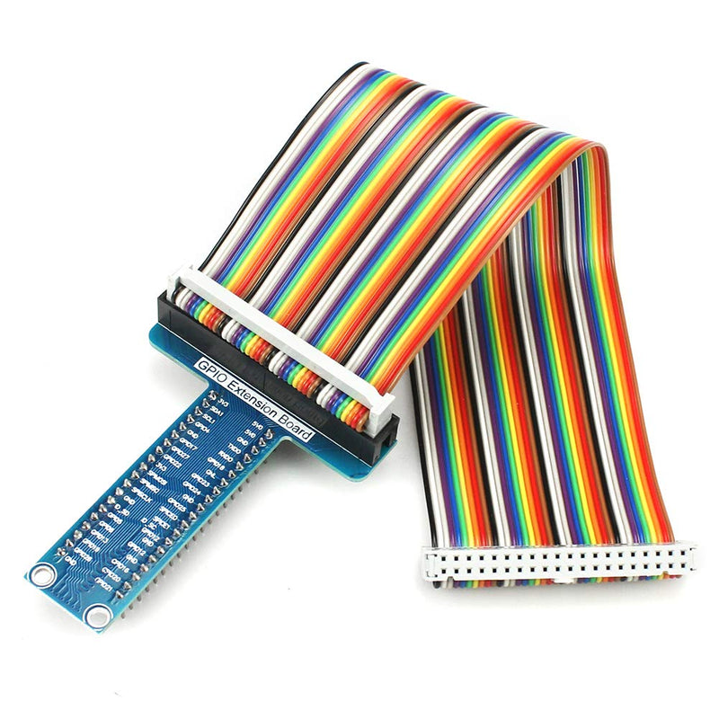  [AUSTRALIA] - WayinTop RPi GPIO Breakout Expansion Kit for Raspberry Pi 4B 3B+ 3B 2B B+, T-Type GPIO Expansion Adapter Board + 830 Tie Points Solderless Breadboard + 40pin GPIO Flat Ribbon Cable + 65pcs Jumper Wire
