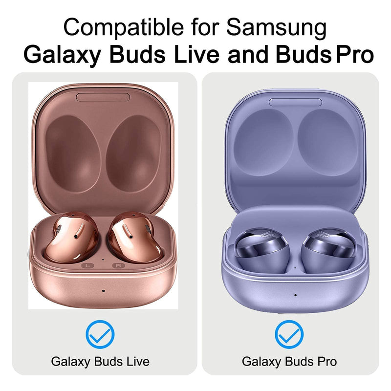 [AUSTRALIA] - AIIKO Compatible Galaxy Buds 2 Pro Case 2022/Galaxy Buds 2/Pro Case 2021 /Galaxy Buds Live Case 2020 Clear Soft TPU Shockproof Case Protective Cover for Samsung Earbuds with Keychain - Clear m