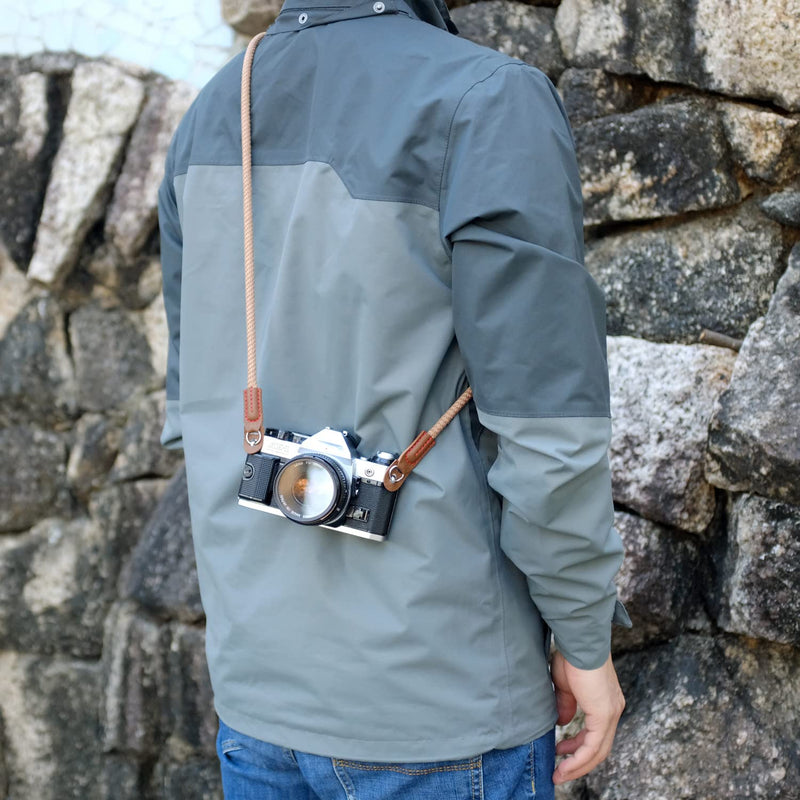  [AUSTRALIA] - PIBIETTN Camera Strap,Rope Camera Strap Compatible with Sony Nikon Canon Fuji Camera Strap Rope SLR, DSLR, Mirrorless Cameras 100cm Brown