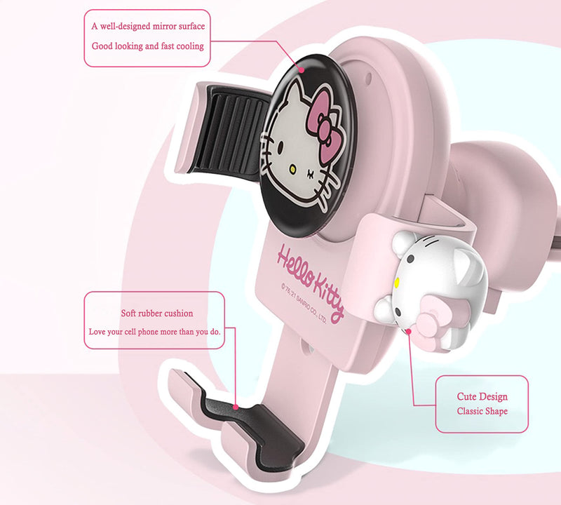  [AUSTRALIA] - Cute Phone Mount for Car, Pink Cat Air Vent Clip Car Phone Holder Mount Fit for All Cell Phone, Pretty Car Accessories for Women and Girls Pink-1